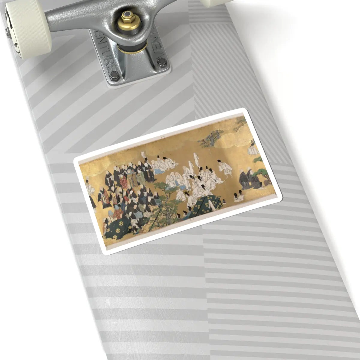 unknown - “Leaves of Wild Ginger” (Aoi), from the Phantom Genji Scrolls (Maboroshi no Genji - mid-17th century v4 - STICKER Vinyl Kiss-Cut Decal