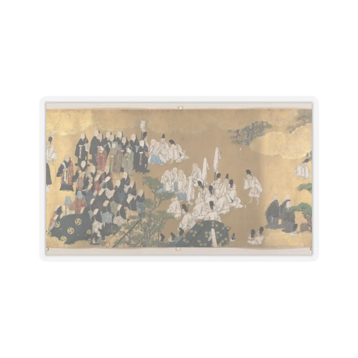 unknown - “Leaves of Wild Ginger” (Aoi), from the Phantom Genji Scrolls (Maboroshi no Genji - mid-17th century v4 - STICKER Vinyl Kiss-Cut Decal