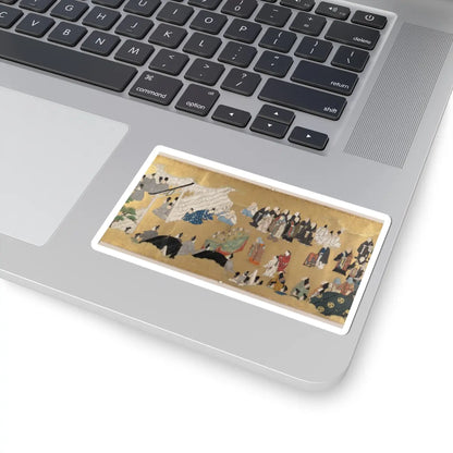 unknown - “Leaves of Wild Ginger” (Aoi), from the Phantom Genji Scrolls (Maboroshi no Genji - mid-17th century v5 - STICKER Vinyl Kiss-Cut Decal