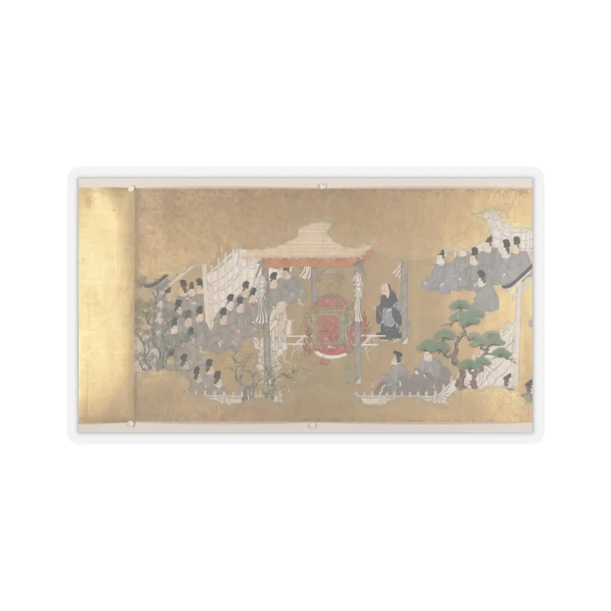 unknown - “Leaves of Wild Ginger” (Aoi), from the Phantom Genji Scrolls (Maboroshi no Genji - mid-17th century v6 - STICKER Vinyl Kiss-Cut Decal