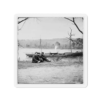 Unknown Location. U.S. Gunboat Kansas (Built In 1863) (U.S. Civil War) Refrigerator Magnet 3 Inch Die-Cut - The Sticker Space