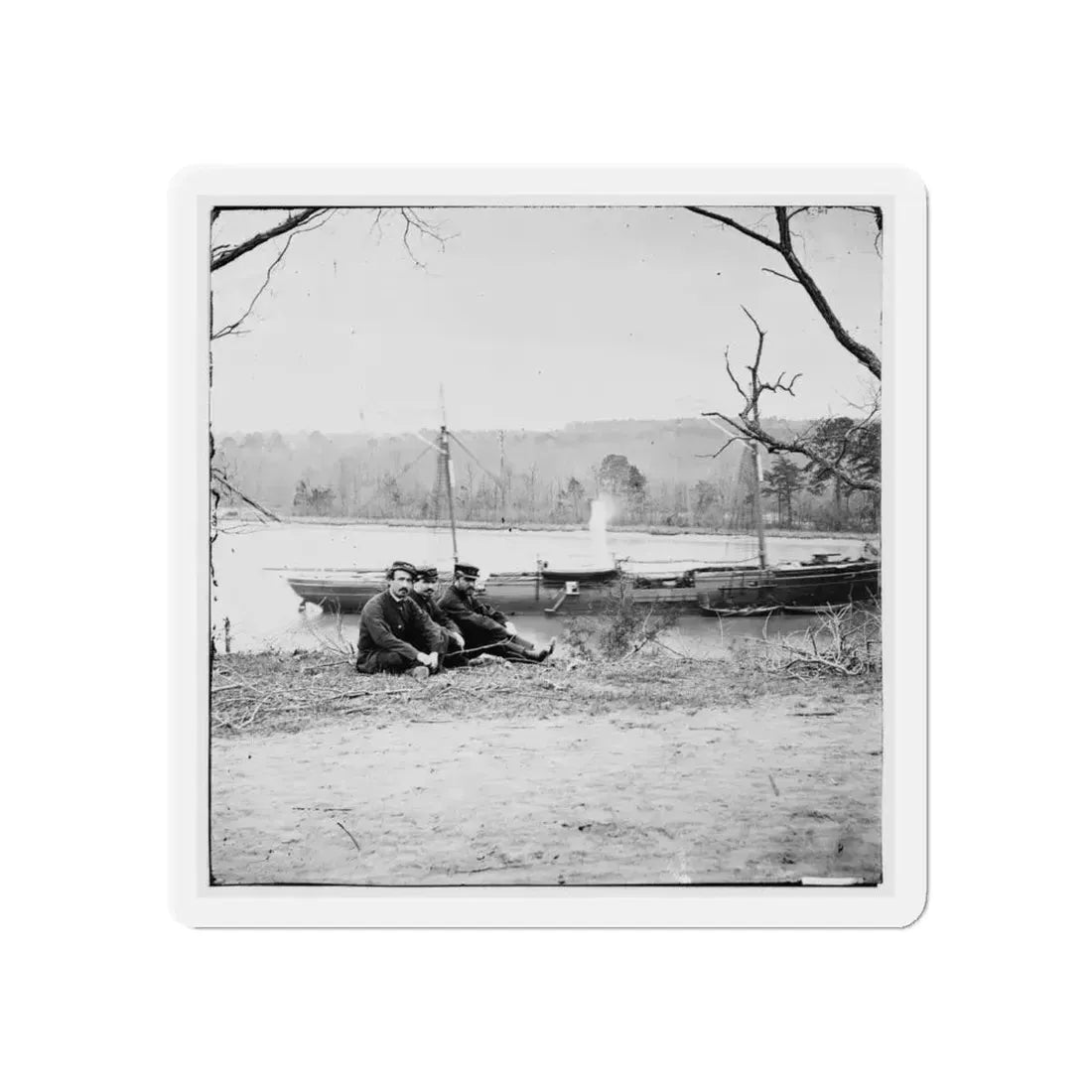 Unknown Location. U.S. Gunboat Kansas (Built In 1863) (U.S. Civil War) Refrigerator Magnet 6 Inch Die-Cut - The Sticker Space