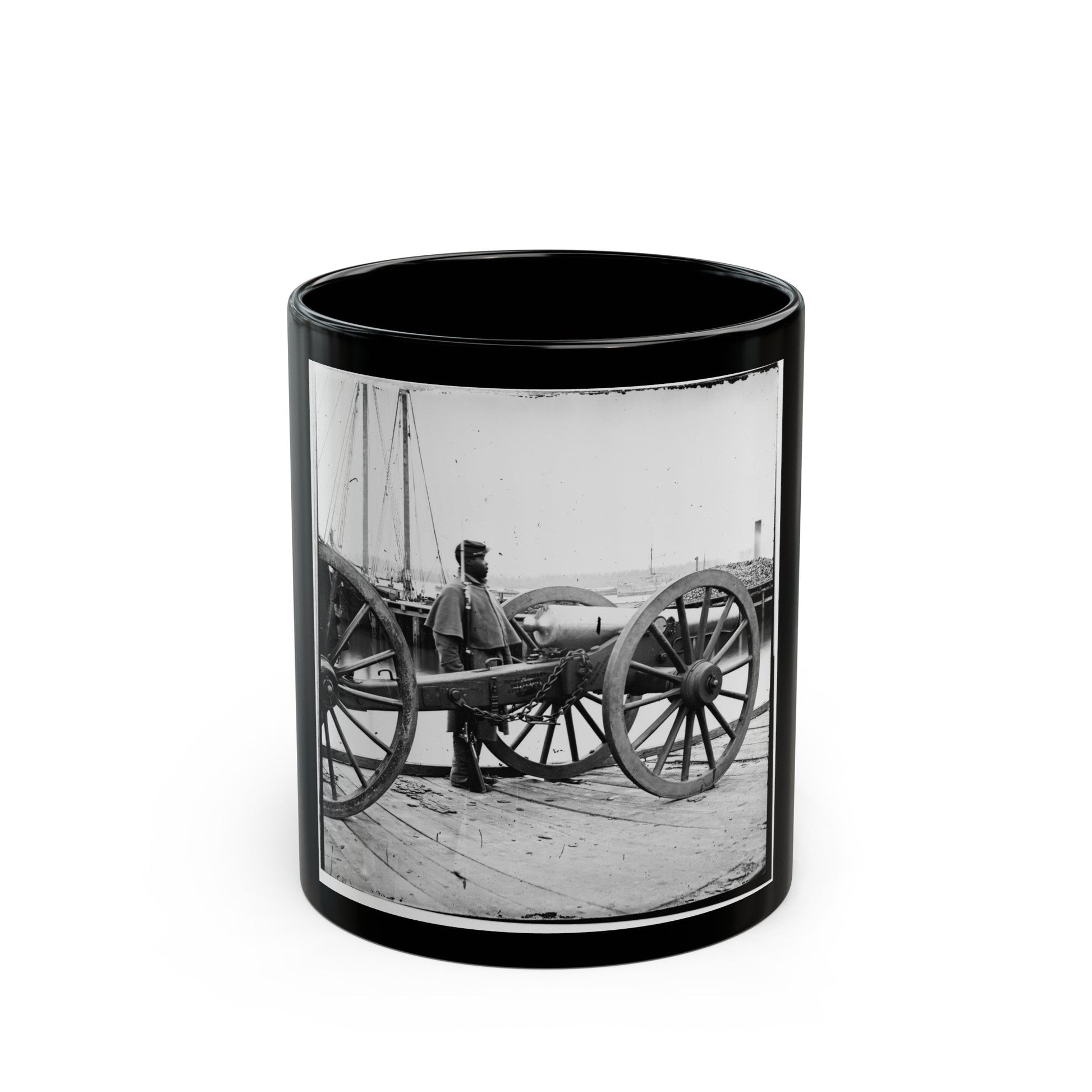 Unknown Location. 12-Pdr. Napoleon (Model 1857 ) (U.S. Civil War) Black Coffee Mug-11oz-The Sticker Space