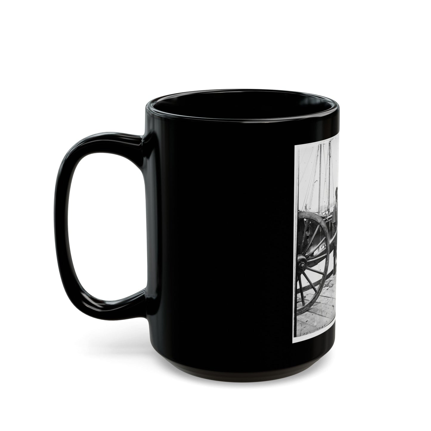 Unknown Location. 12-Pdr. Napoleon (Model 1857 ) (U.S. Civil War) Black Coffee Mug-The Sticker Space