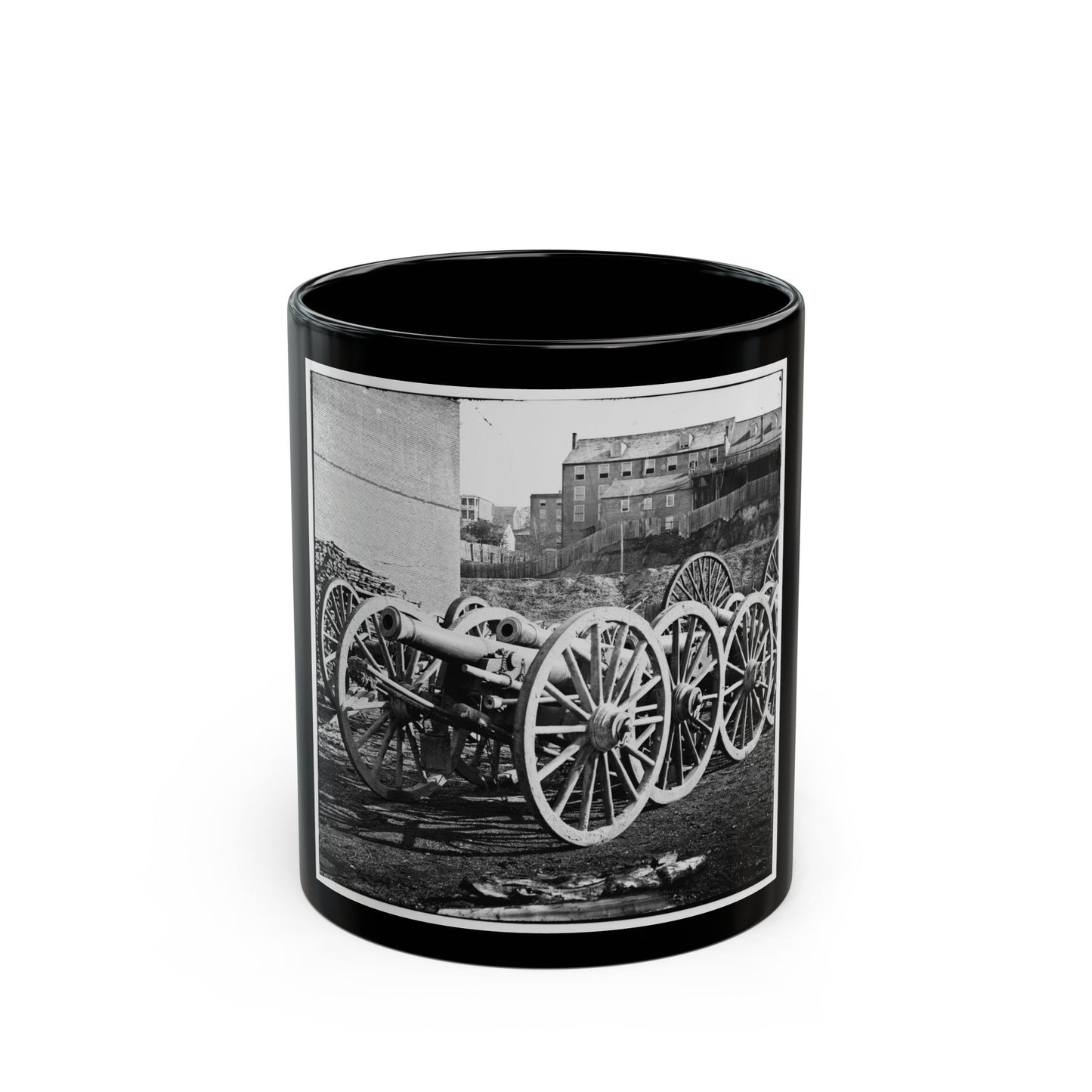 Unknown Location. 6-Pdr. Field Gun, Model 1841 (U.S. Civil War) Black Coffee Mug-11oz-The Sticker Space