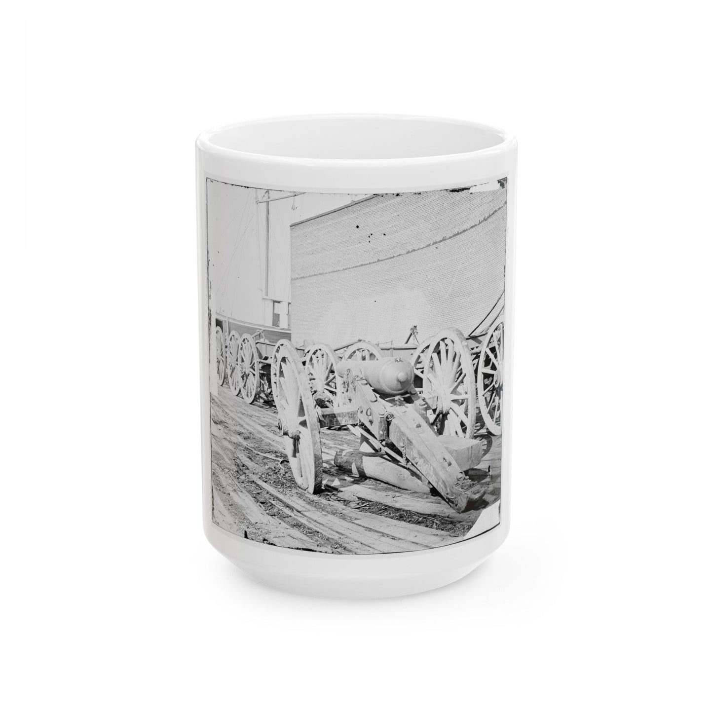 Unknown Location. Parrott Gun (U.S. Civil War) White Coffee Mug-15oz-The Sticker Space