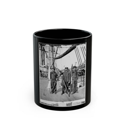 Unknown Location. Signalmen Of Rear Admiral John A. Dahlgren's Flagship Receiving A Message From The Georgia Shore (U.S. Civil War) Black Coffee Mug-11oz-The Sticker Space