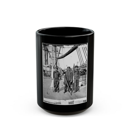 Unknown Location. Signalmen Of Rear Admiral John A. Dahlgren's Flagship Receiving A Message From The Georgia Shore (U.S. Civil War) Black Coffee Mug-15oz-The Sticker Space