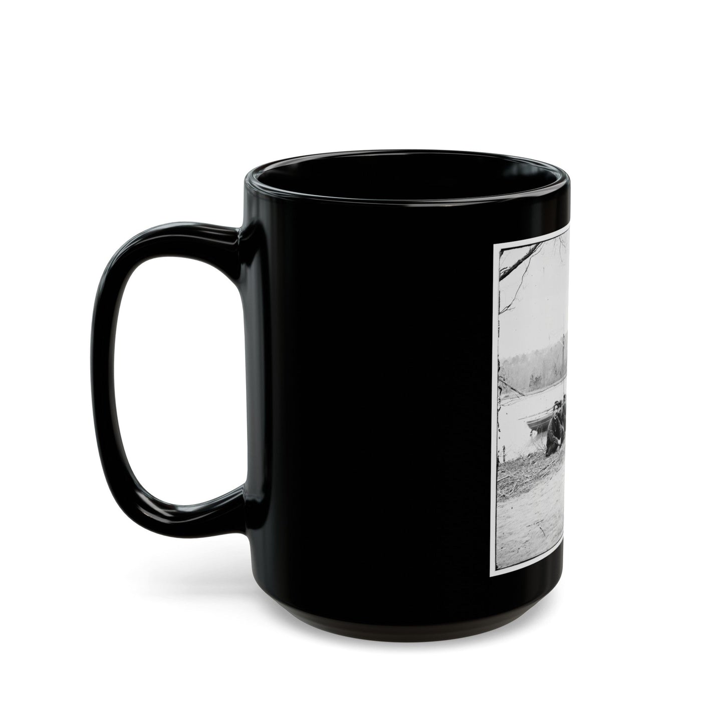 Unknown Location. U.S. Gunboat Kansas (Built In 1863) (U.S. Civil War) Black Coffee Mug-The Sticker Space