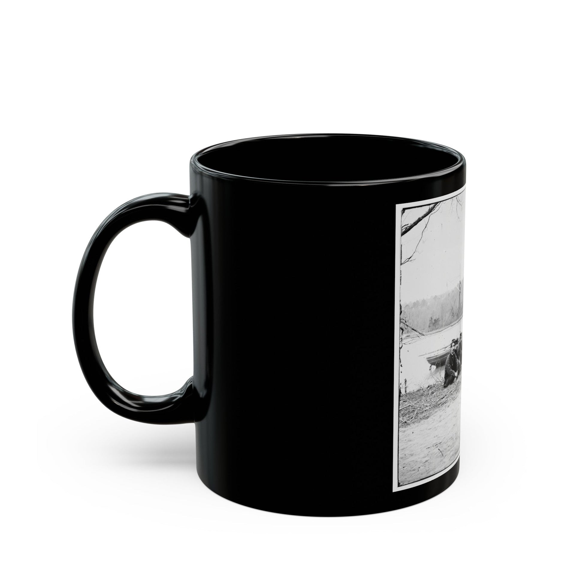 Unknown Location. U.S. Gunboat Kansas (Built In 1863) (U.S. Civil War) Black Coffee Mug-The Sticker Space