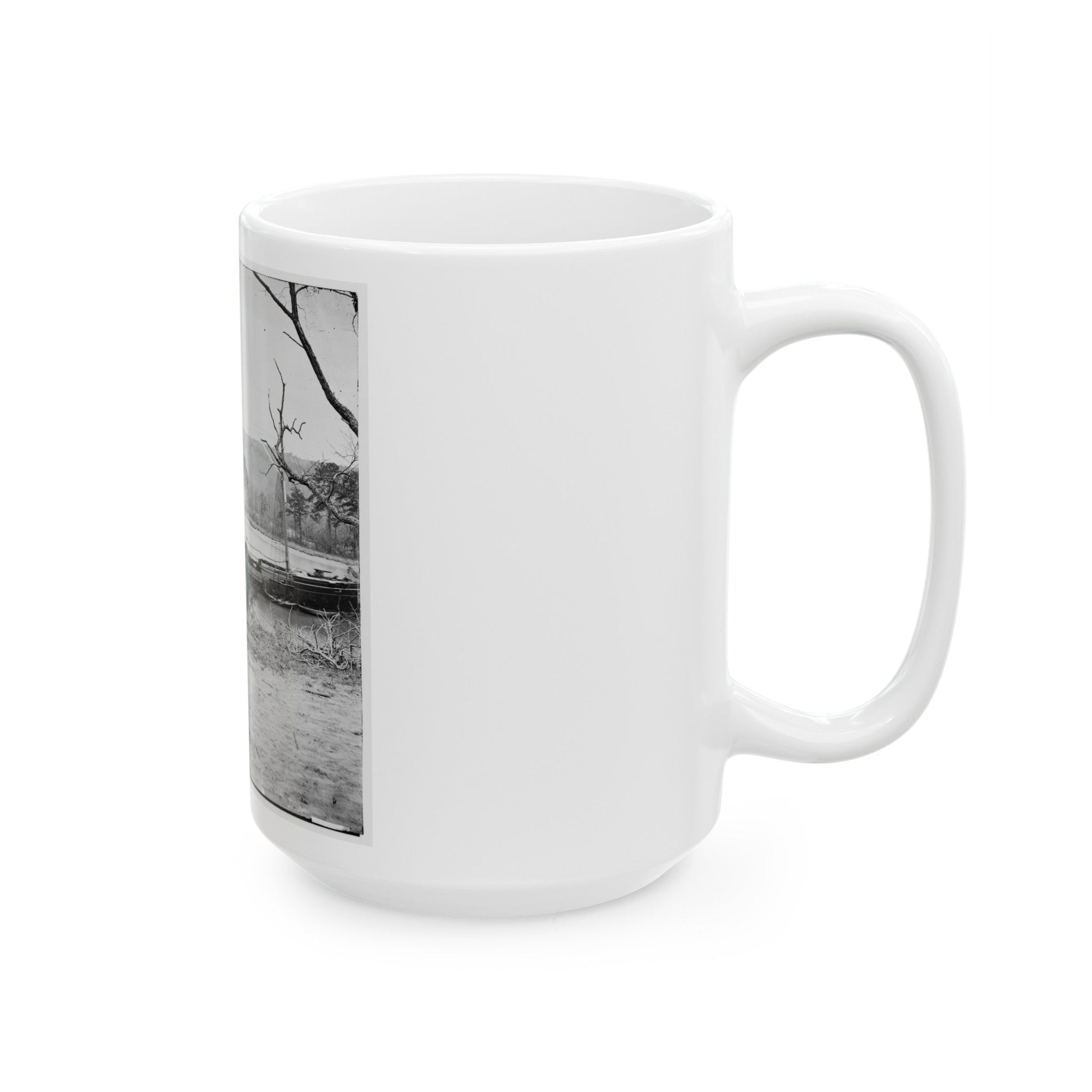 Unknown Location. U.S. Gunboat Kansas (Built In 1863) (U.S. Civil War) White Coffee Mug-The Sticker Space