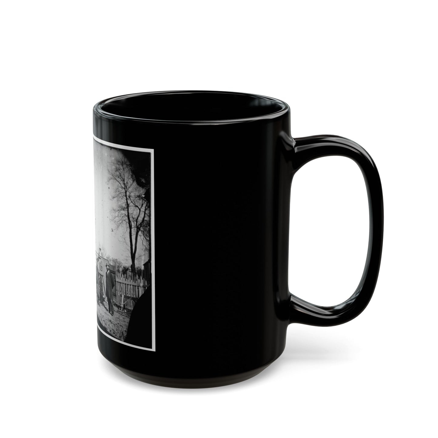 Unknown Location. Wagons And Camera Of Sam A. Cooley, U.S. Photographer, Department Of The South (U.S. Civil War) Black Coffee Mug-The Sticker Space