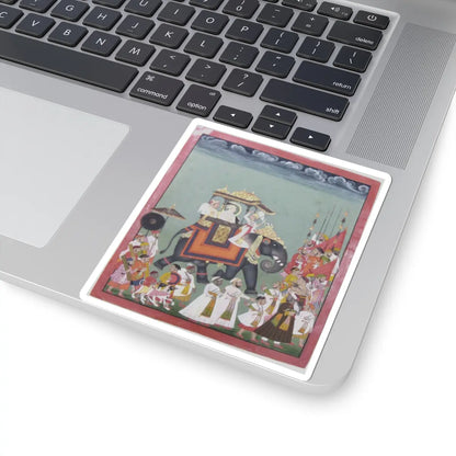 unknown - Maharana Raj Singh II in Procession with Members of His Court - ca. 1755 - STICKER Vinyl Kiss-Cut Decal