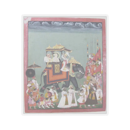 unknown - Maharana Raj Singh II in Procession with Members of His Court - ca. 1755 - STICKER Vinyl Kiss-Cut Decal