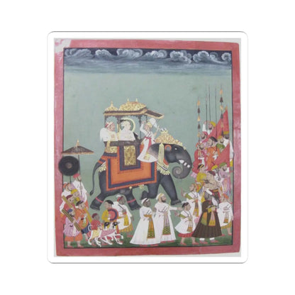 unknown - Maharana Raj Singh II in Procession with Members of His Court - ca. 1755 - STICKER Vinyl Kiss-Cut Decal