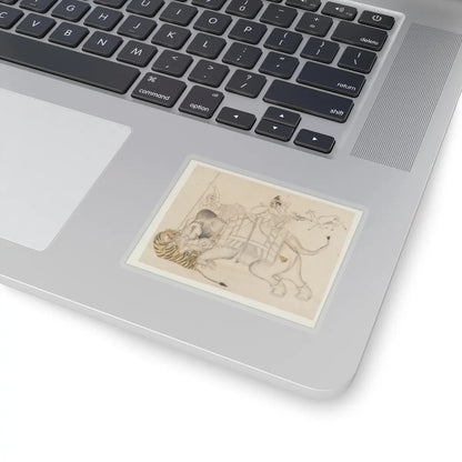 unknown - Maharao Shatru Sal II (1866–89) Hunting a Tiger - ca. 1866–89 v1 - STICKER Vinyl Kiss-Cut Decal