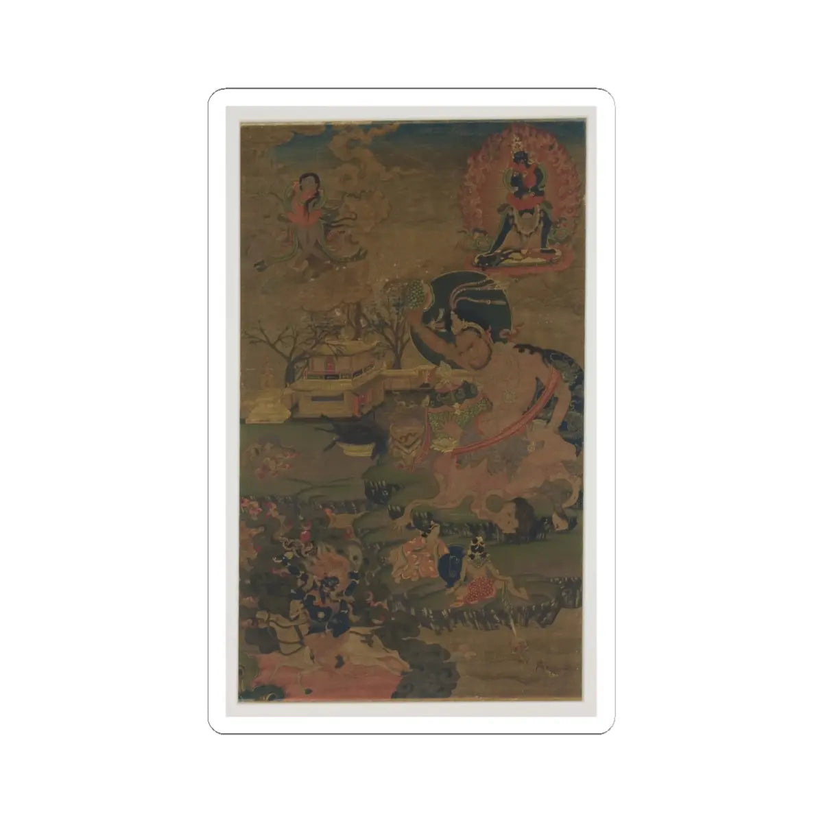unknown - Mahasiddha Damarupa - 18th century - STICKER Vinyl Kiss-Cut Decal