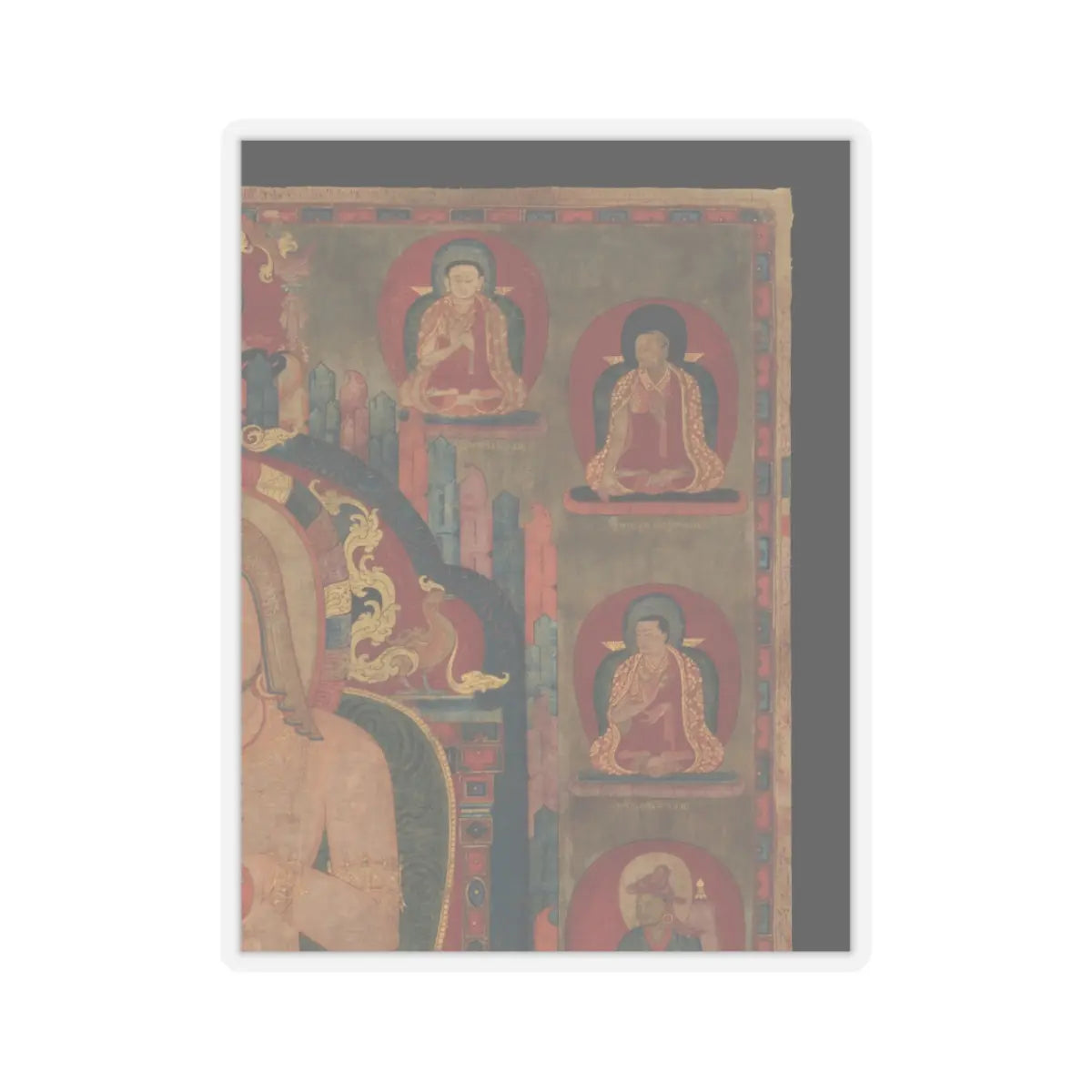 unknown - Mahasiddha Jnanatapa - ca. 1350 v3 - STICKER Vinyl Kiss-Cut Decal
