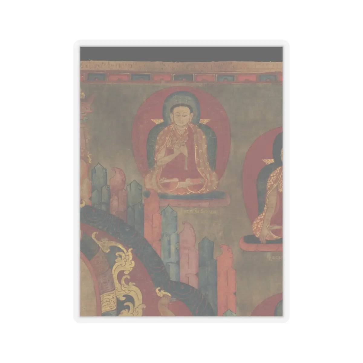unknown - Mahasiddha Jnanatapa - ca. 1350 v4 - STICKER Vinyl Kiss-Cut Decal