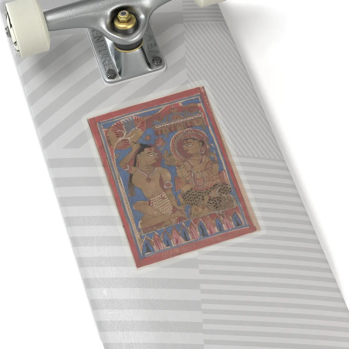 unknown - Mahavira Plucks Out His Hair- Folio from a Kalpasutra Manuscript - 15th century v1 - STICKER Vinyl Kiss-Cut Decal