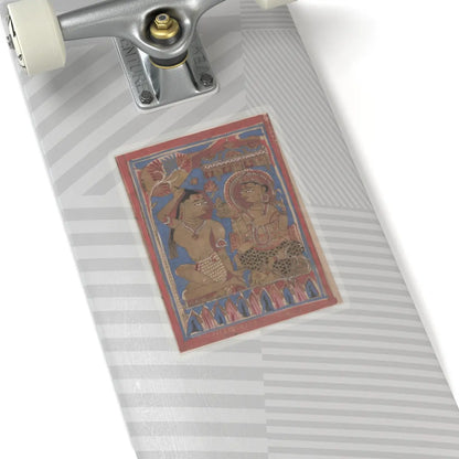 unknown - Mahavira Plucks Out His Hair- Folio from a Kalpasutra Manuscript - 15th century v1 - STICKER Vinyl Kiss-Cut Decal