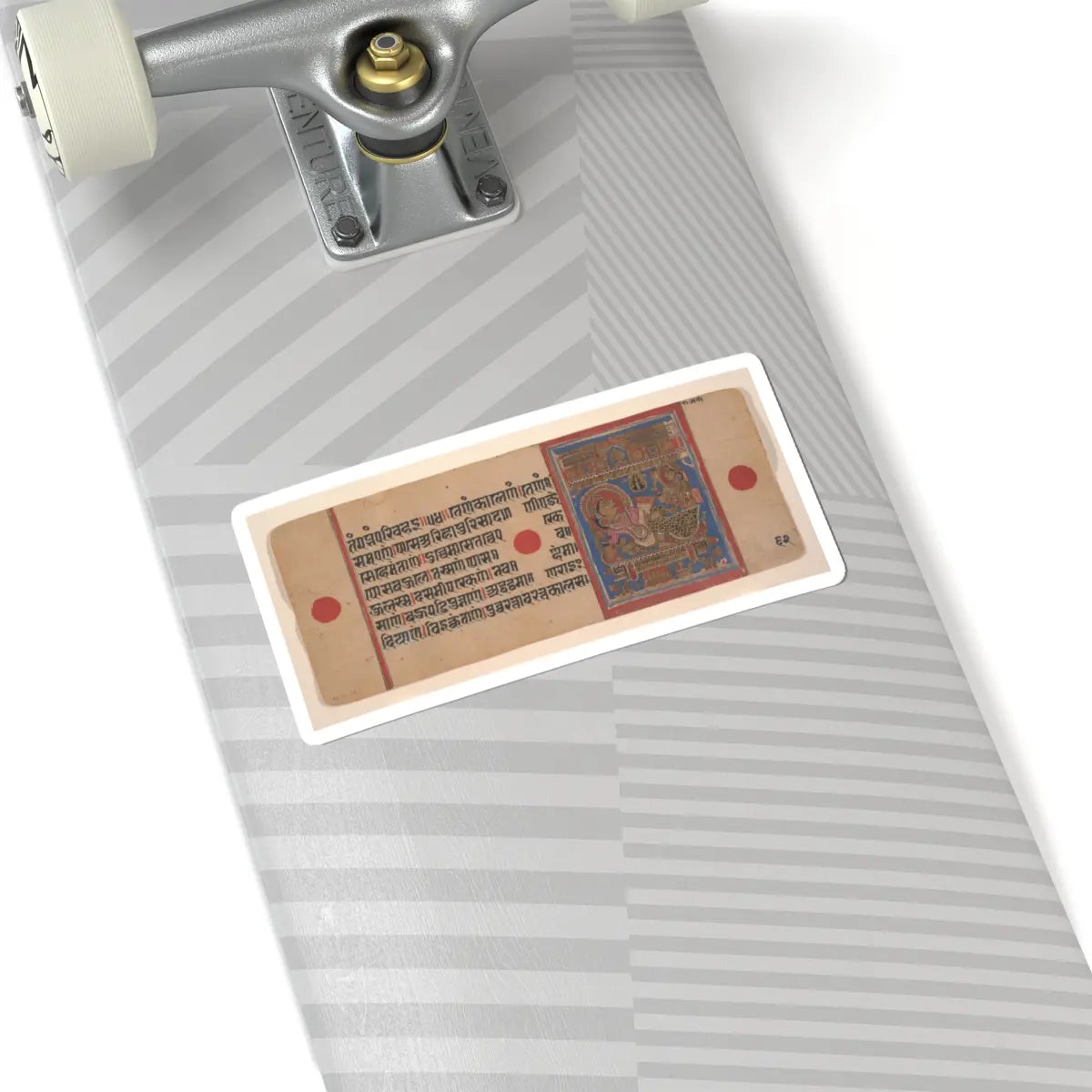 unknown - Mahavira's Birth ; Page from a Dispersed Kalpa Sutra (Jain Book of Rituals) - 15th century v2 - STICKER Vinyl Kiss-Cut Decal