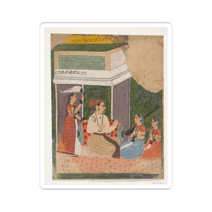 unknown - Malkos Raga- Page from a Dispersed Ragamala Series (Garland of Musical Modes) - ca. 1640–50 v1 - STICKER Vinyl Kiss-Cut Decal