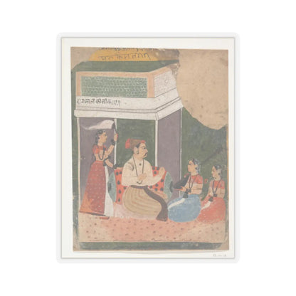 unknown - Malkos Raga- Page from a Dispersed Ragamala Series (Garland of Musical Modes) - ca. 1640–50 v1 - STICKER Vinyl Kiss-Cut Decal