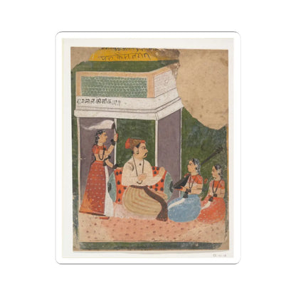 unknown - Malkos Raga- Page from a Dispersed Ragamala Series (Garland of Musical Modes) - ca. 1640–50 v1 - STICKER Vinyl Kiss-Cut Decal