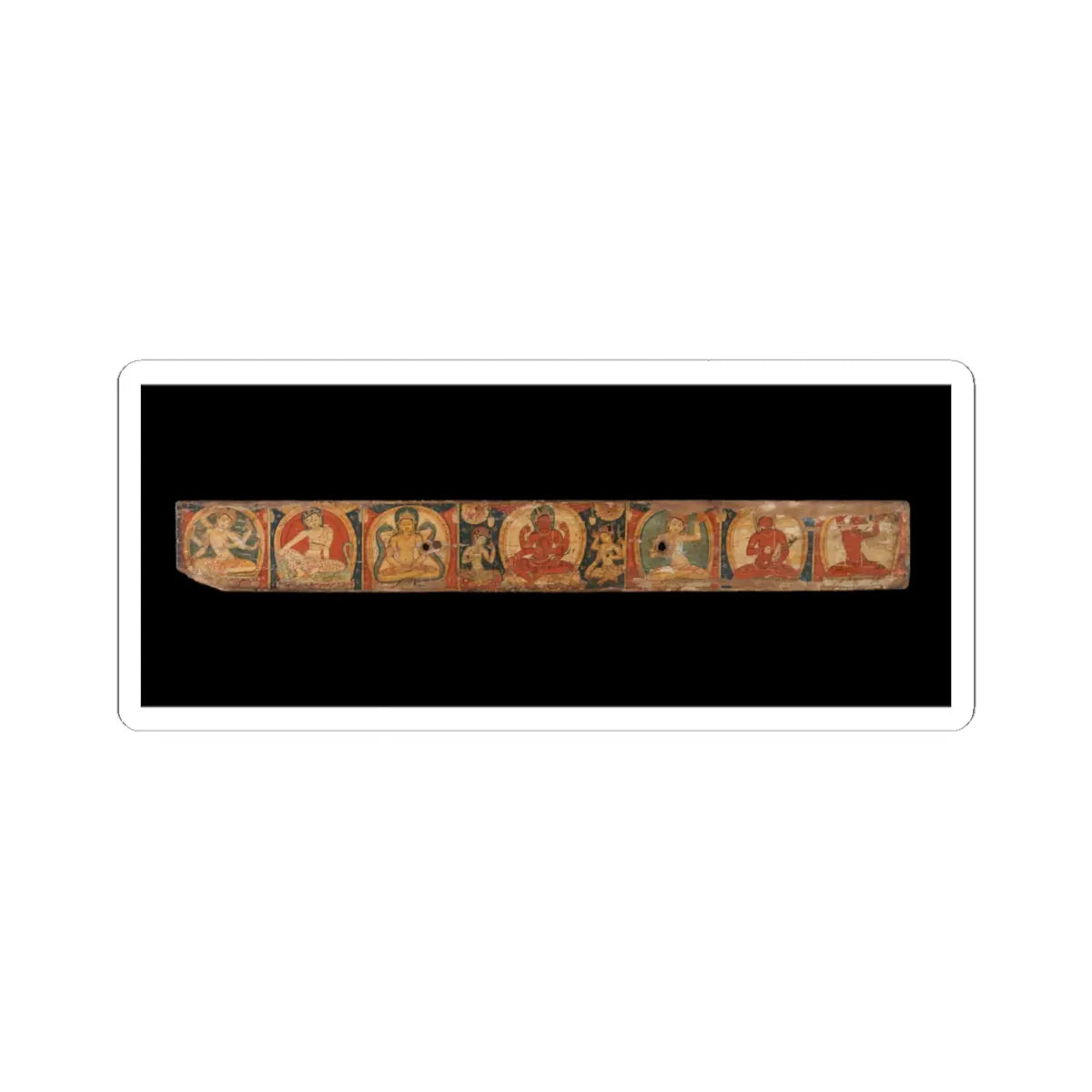unknown - Manuscript Cover with Avalokiteshvara (The Bodhisattva of Infinite Compassion) - 12th century v1 - STICKER Vinyl Kiss-Cut Decal