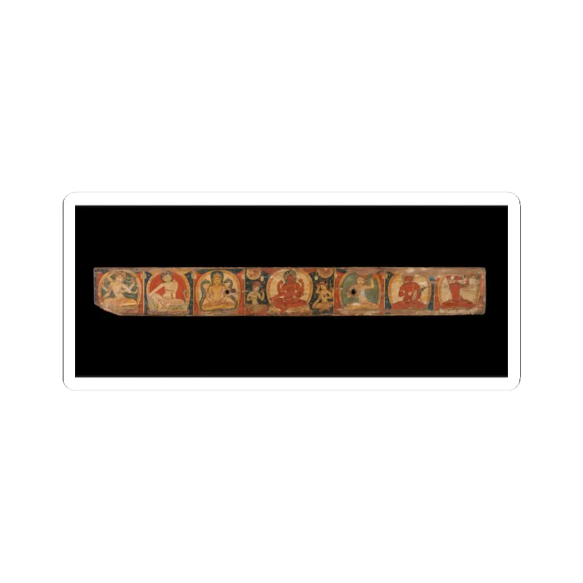 unknown - Manuscript Cover with Avalokiteshvara (The Bodhisattva of Infinite Compassion) - 12th century v1 - STICKER Vinyl Kiss-Cut Decal