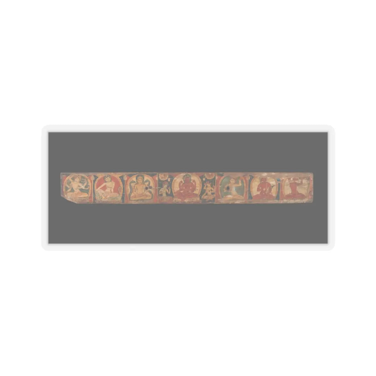 unknown - Manuscript Cover with Avalokiteshvara (The Bodhisattva of Infinite Compassion) - 12th century v1 - STICKER Vinyl Kiss-Cut Decal