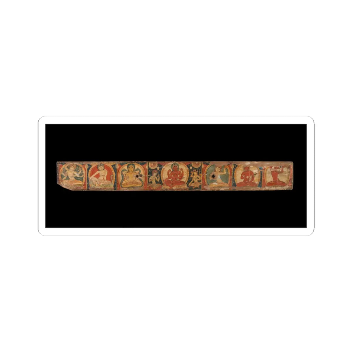 unknown - Manuscript Cover with Avalokiteshvara (The Bodhisattva of Infinite Compassion) - 12th century v1 - STICKER Vinyl Kiss-Cut Decal