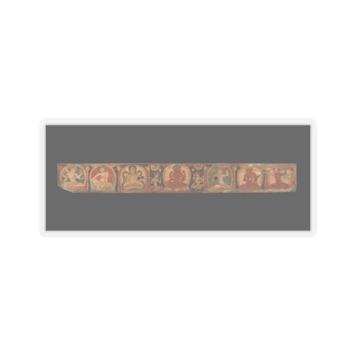unknown - Manuscript Cover with Avalokiteshvara (The Bodhisattva of Infinite Compassion) - 12th century v1 - STICKER Vinyl Kiss-Cut Decal