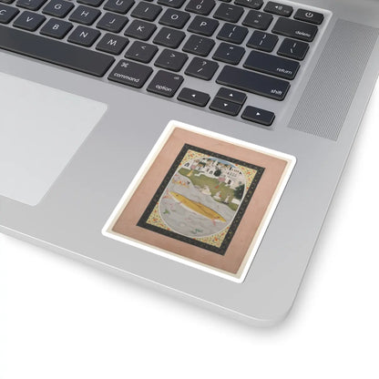 unknown - Manuscript Painting with Hindu Tantric Scene Depicting Two Fish - 1800–1820 v1 - STICKER Vinyl Kiss-Cut Decal