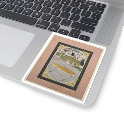 unknown - Manuscript Painting with Hindu Tantric Scene Depicting Two Fish - 1800–1820 v1 - STICKER Vinyl Kiss-Cut Decal