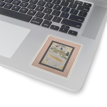 unknown - Manuscript Painting with Hindu Tantric Scene Depicting Two Fish - 1800–1820 v1 - STICKER Vinyl Kiss-Cut Decal