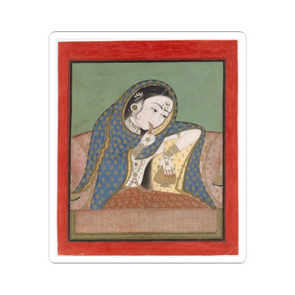 unknown - Melancholy Courtesan - ca. 1750 v1 - STICKER Vinyl Kiss-Cut Decal
