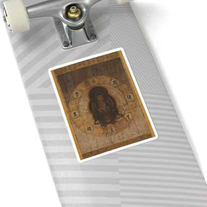 unknown - Monju Bosatsu with Eight Sacred Sanskrit Syllables - mid- to late 14th century v1 - STICKER Vinyl Kiss-Cut Decal