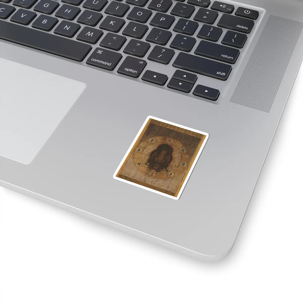 unknown - Monju Bosatsu with Eight Sacred Sanskrit Syllables - mid- to late 14th century v1 - STICKER Vinyl Kiss-Cut Decal