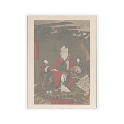 unknown - Mountain God with Tiger and Attendants - 1874 - STICKER Vinyl Kiss-Cut Decal