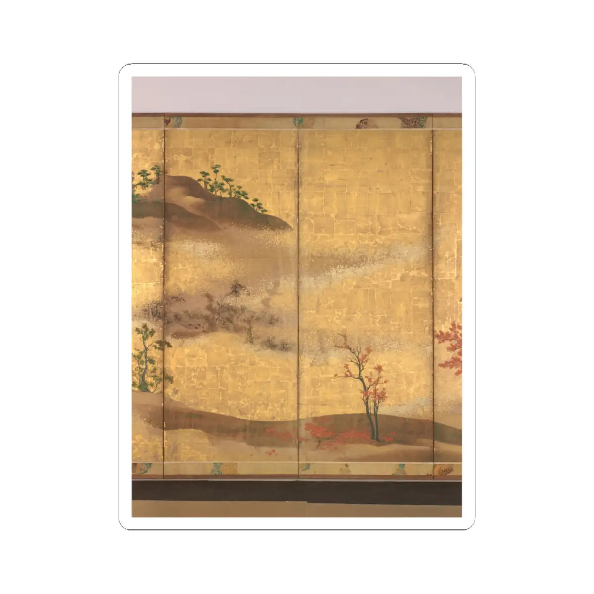 unknown - Mountains and Rivers in Autumn - first half of the 17th century v7 - STICKER Vinyl Kiss-Cut Decal