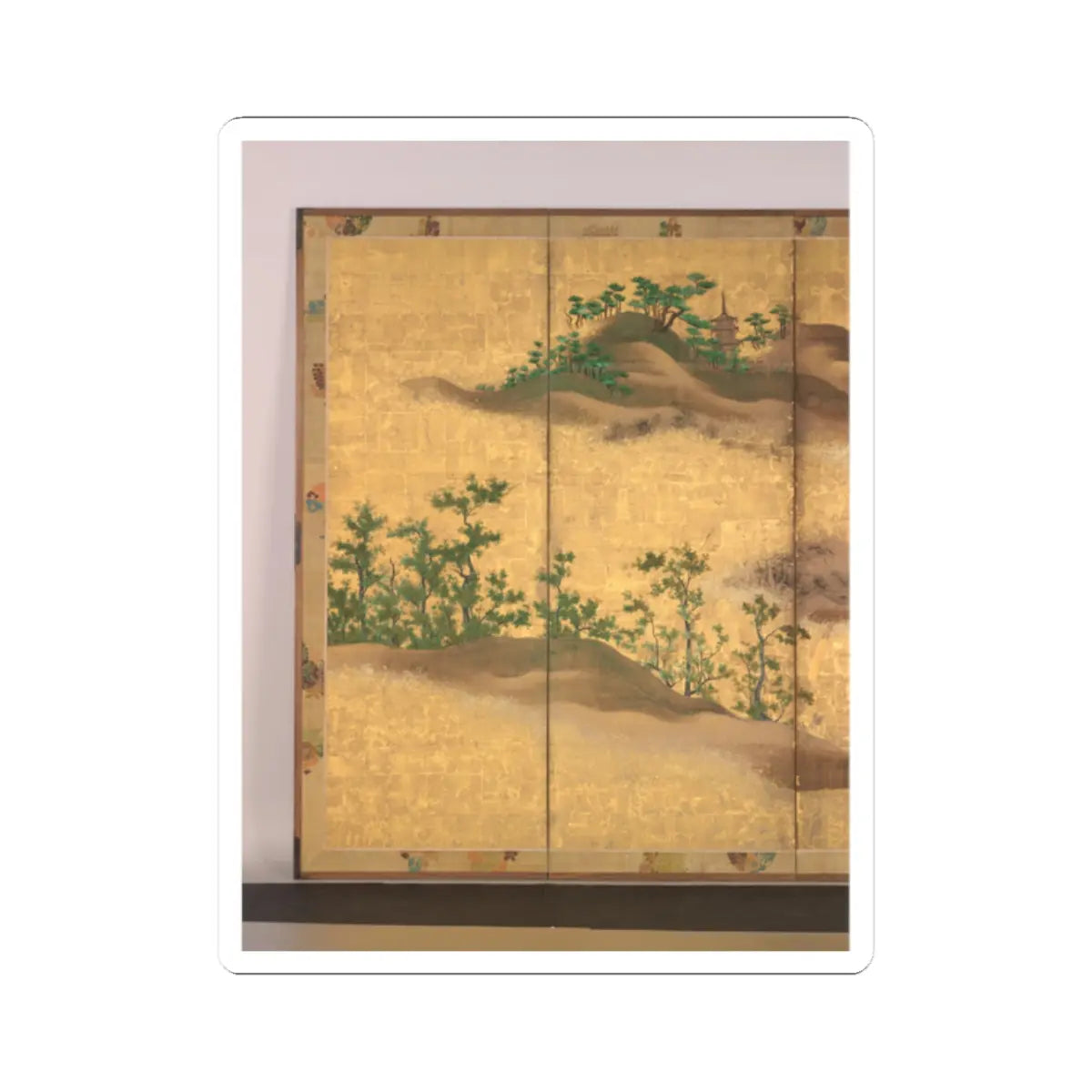 unknown - Mountains and Rivers in Autumn - first half of the 17th century v8 - STICKER Vinyl Kiss-Cut Decal