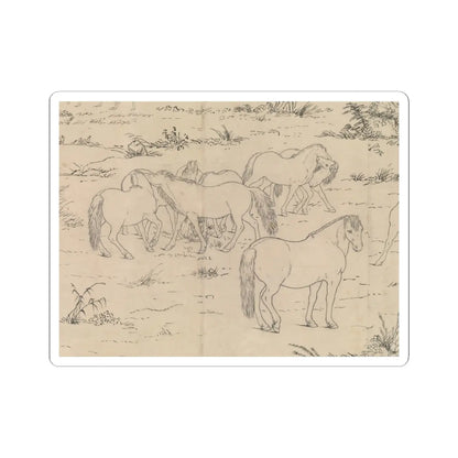 unknown - One Hundred Horses - datable to 1723–25 v14 - STICKER Vinyl Kiss-Cut Decal