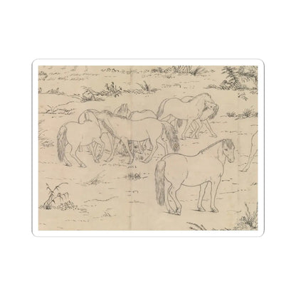 unknown - One Hundred Horses - datable to 1723–25 v14 - STICKER Vinyl Kiss-Cut Decal