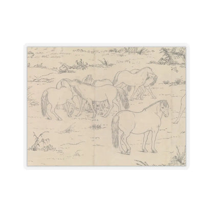 unknown - One Hundred Horses - datable to 1723–25 v14 - STICKER Vinyl Kiss-Cut Decal