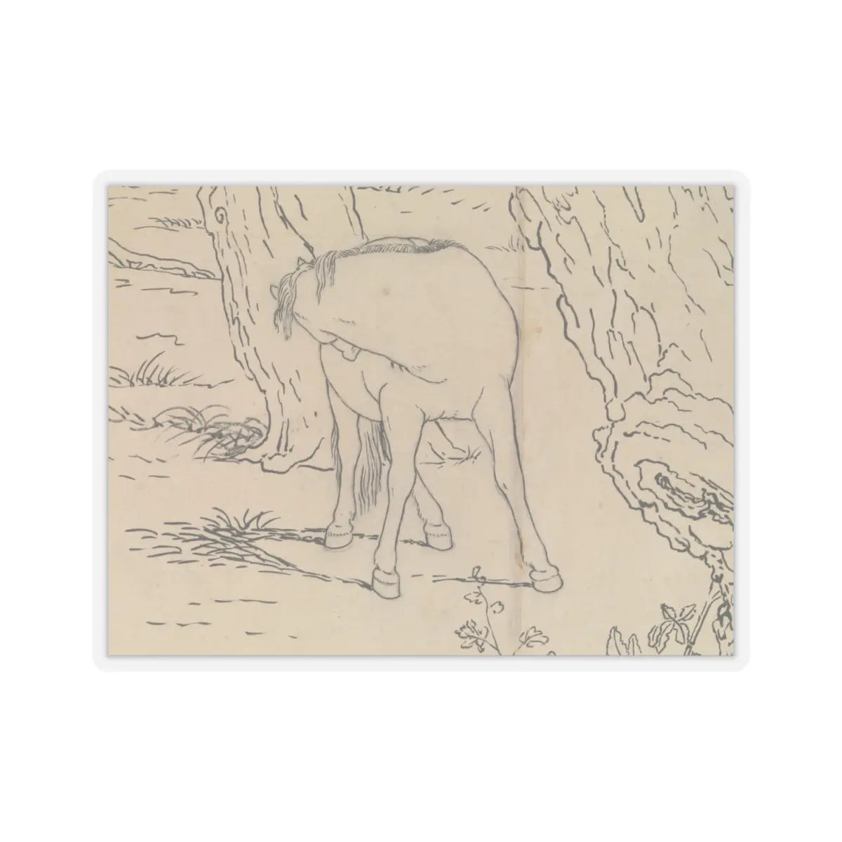 unknown - One Hundred Horses - datable to 1723–25 v15 - STICKER Vinyl Kiss-Cut Decal