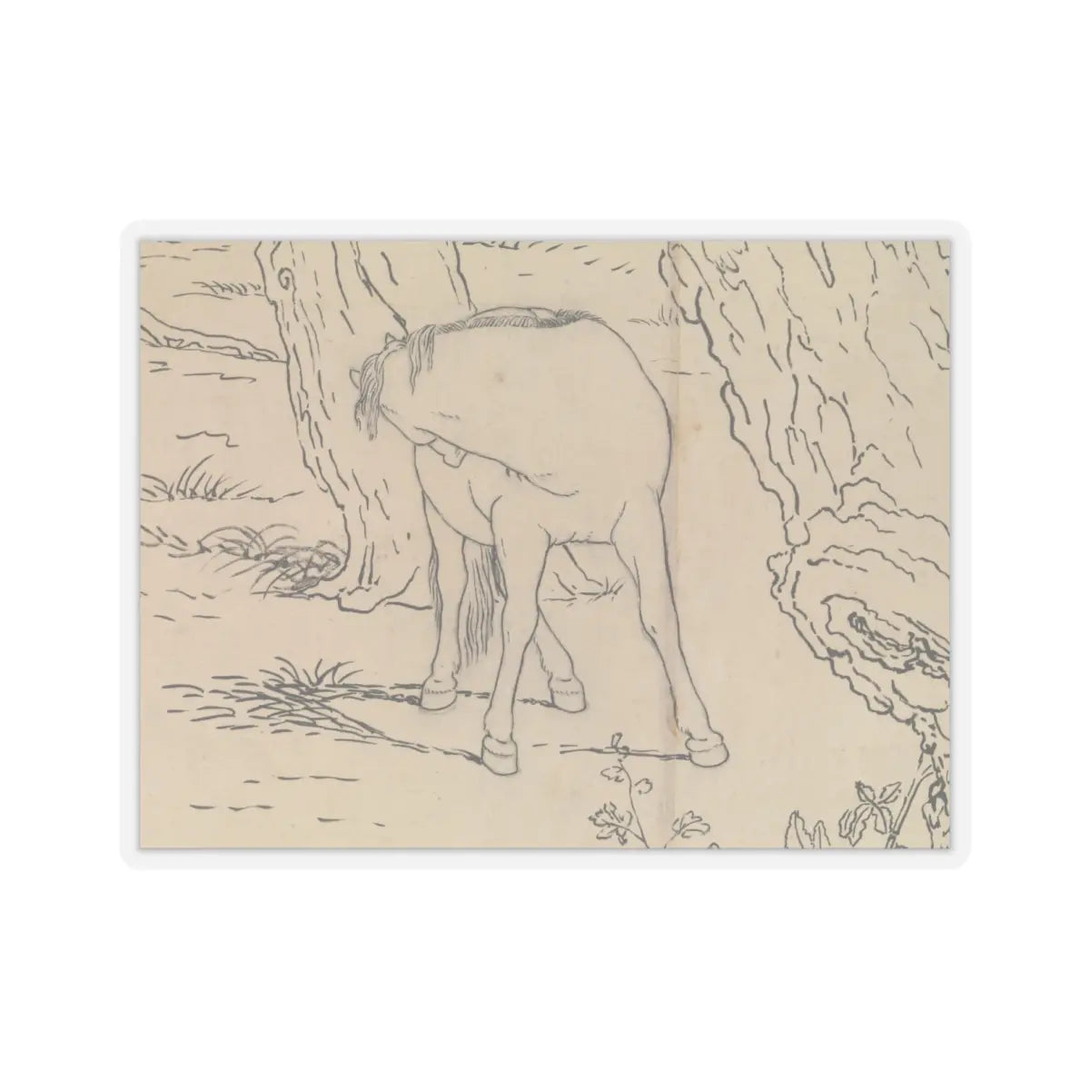 unknown - One Hundred Horses - datable to 1723–25 v15 - STICKER Vinyl Kiss-Cut Decal