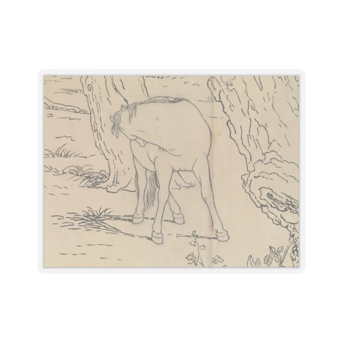 unknown - One Hundred Horses - datable to 1723–25 v15 - STICKER Vinyl Kiss-Cut Decal
