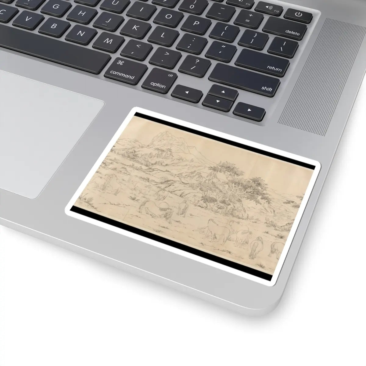 unknown - One Hundred Horses - datable to 1723–25 v3 - STICKER Vinyl Kiss-Cut Decal